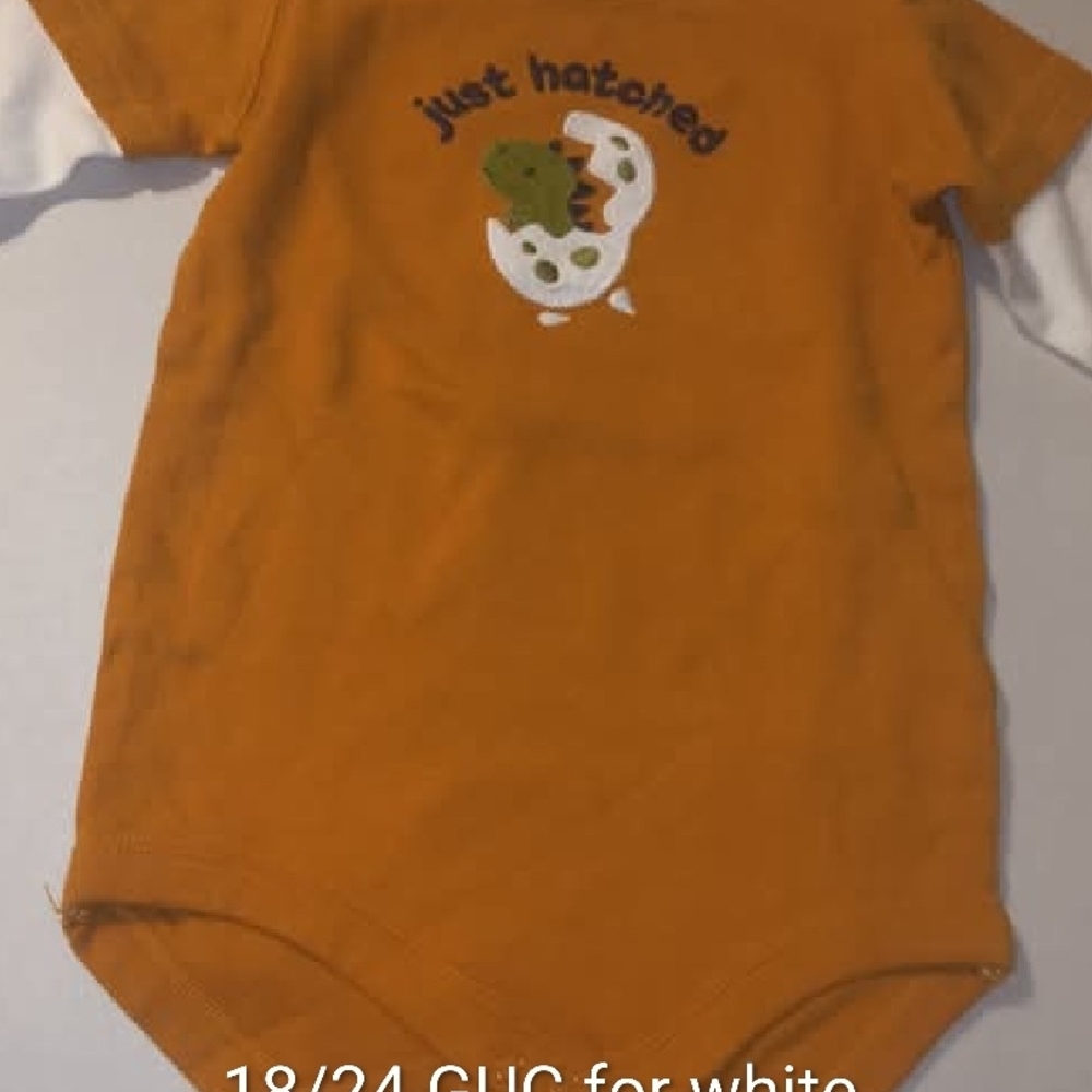 Gymboree Orange 'Just Hatched' Dino Bodysuit